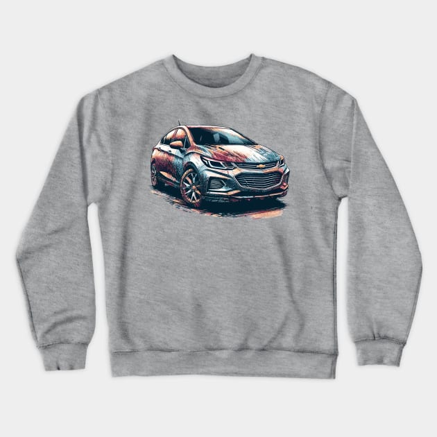 Chevy Cruze Crewneck Sweatshirt by Vehicles-Art